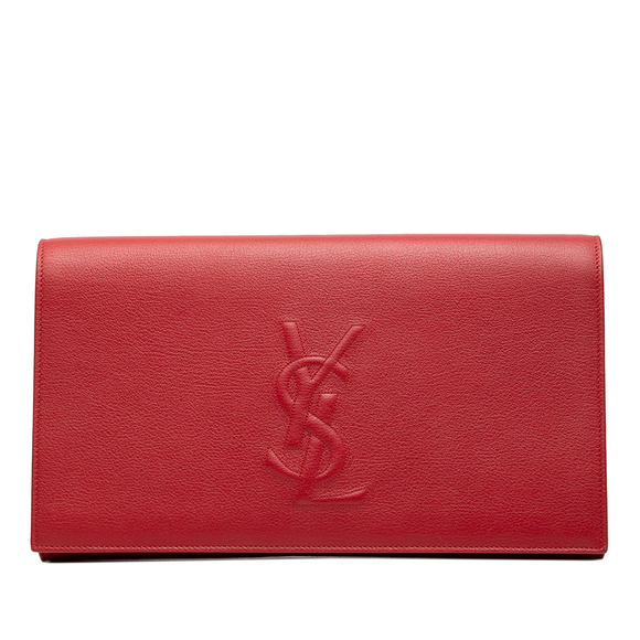 Pre-Loved Saint Laurent Large Leather Belle de Jour Clutch